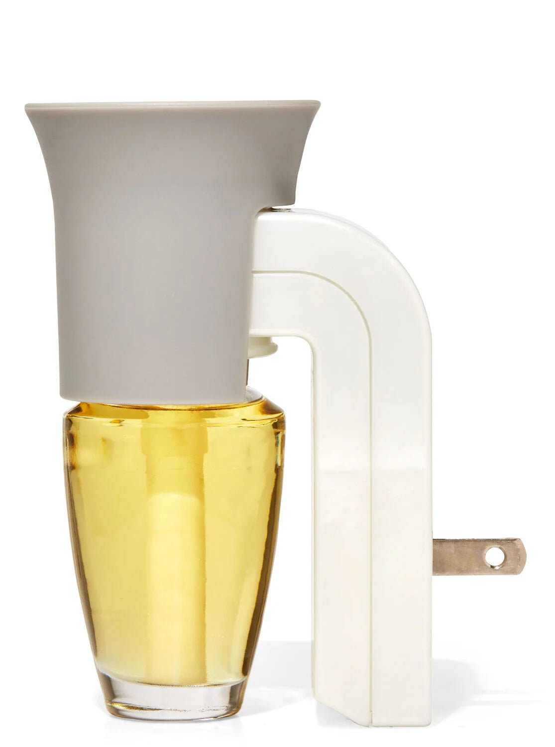 Conector gris con base blanca