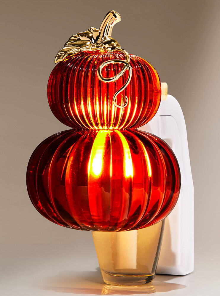 Luz nocturna de calabaza estriada