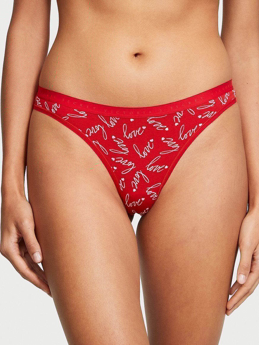 Tanga de algodón elástico