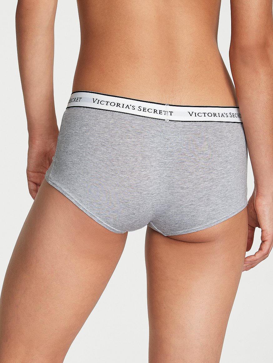 Braguitas tipo boyshort de algodón con logo