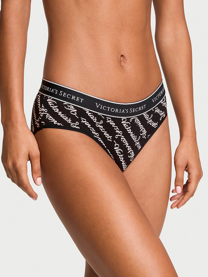 Algodón Panti estilo hiphugger de algodón con logo
