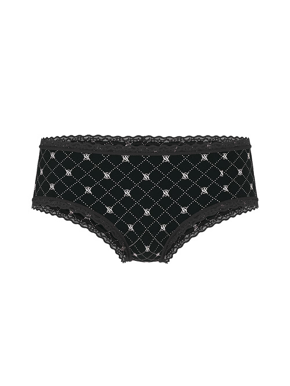 Panti cheeky de algodón con cintura de encaje
