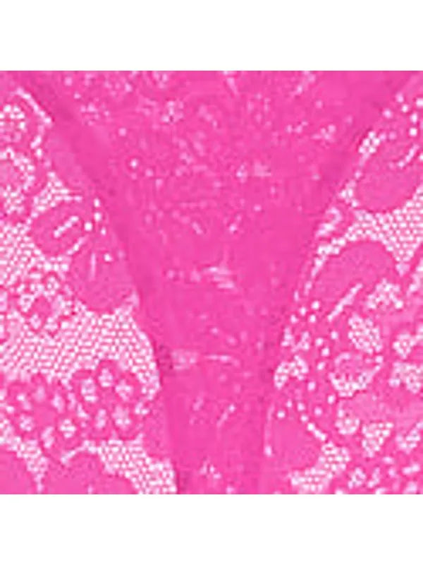 Panty Tanga de Encaje Brillante con Pierna Alta Wink