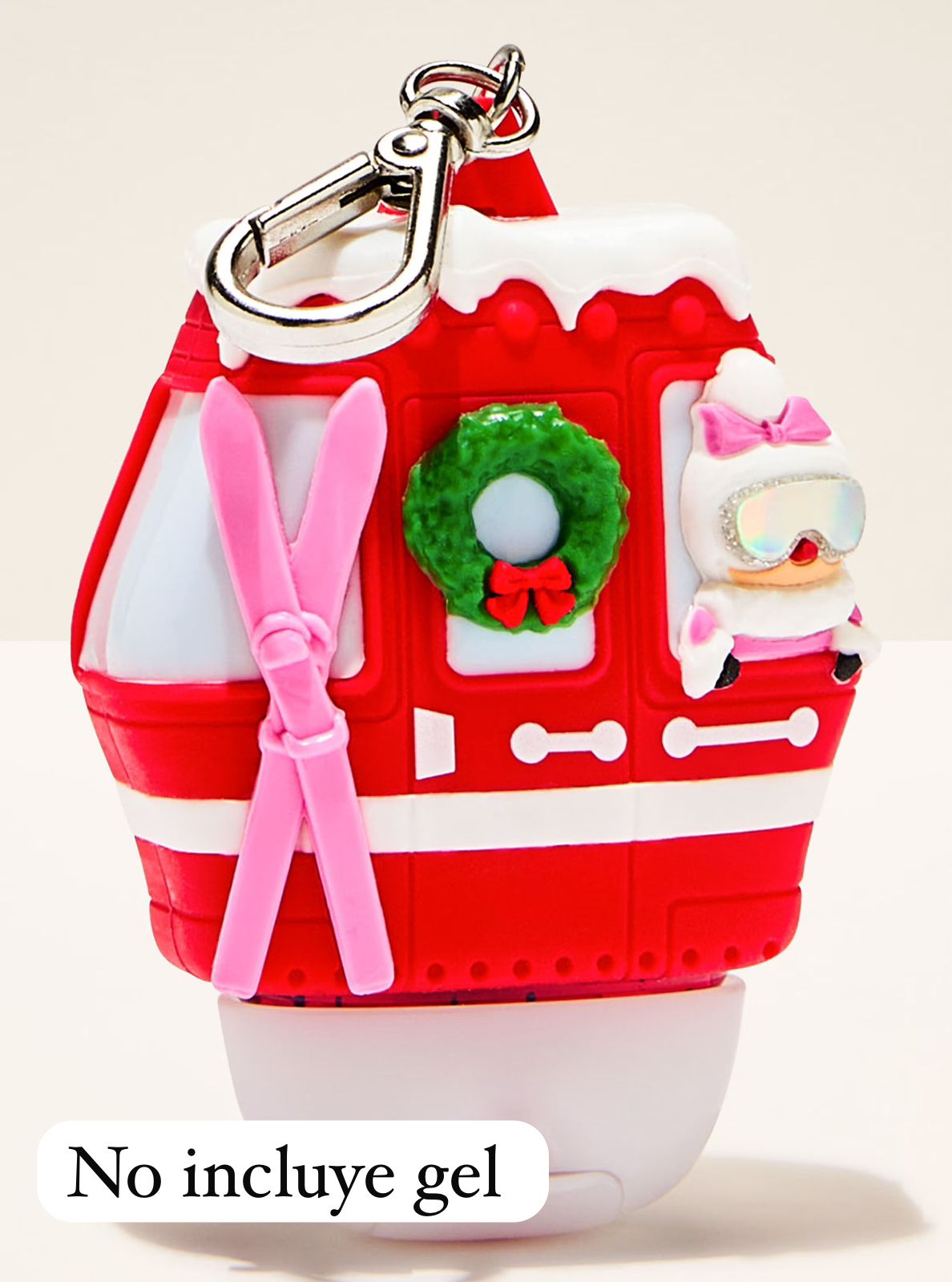 porta gel Mrs. Claus Ski Gondola/ señora claus casa de ski