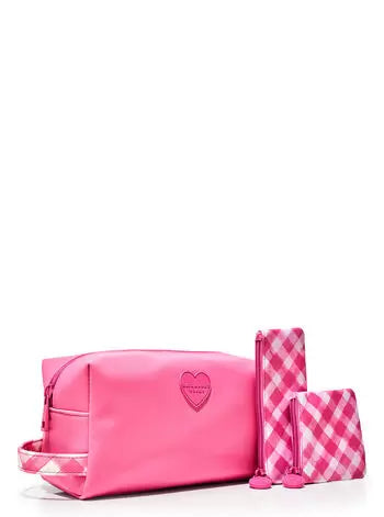 Cosmetiquera pink gingham