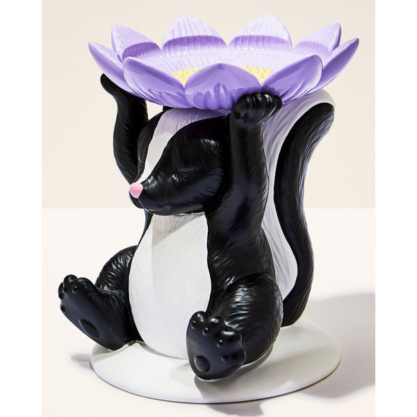 Porta vela zorrillo con flor