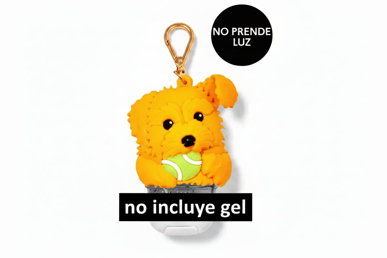 porta gel perrito con pelota