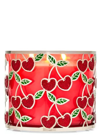 porta vela corazones de cereza