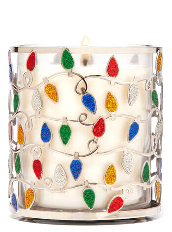 porta vela luces navideñas