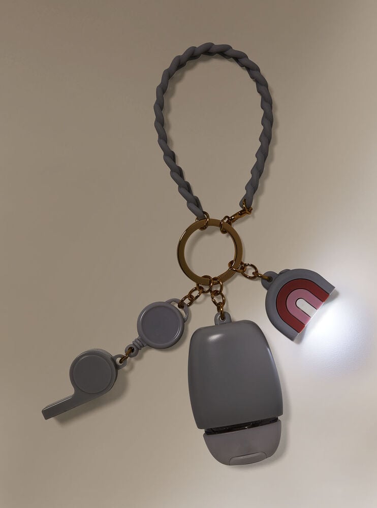 porta gel pulsera multiusos gris