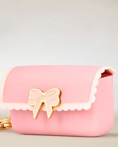porta gel cartera rosa