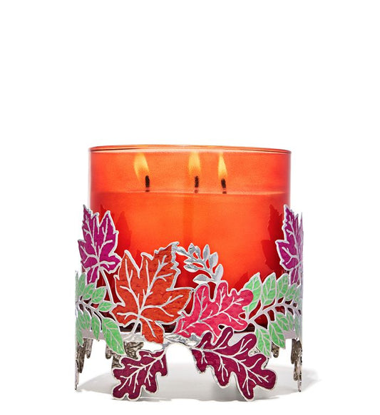 Porta vela hojas de otoño