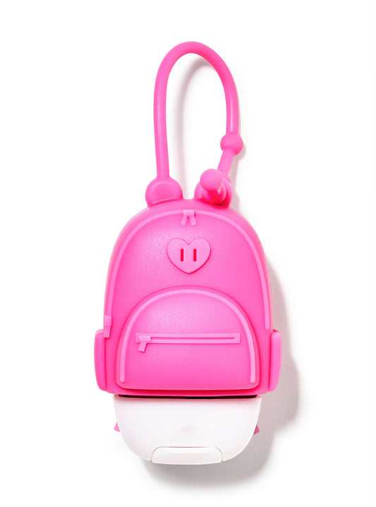 Porta gel mochila corazón rosa