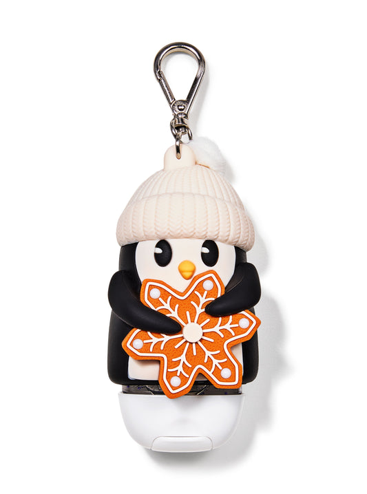 Porta gel pingüino con galleta iluminada