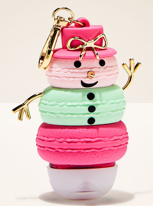 Porta gel muñeco de macaron/Macaron Snowman