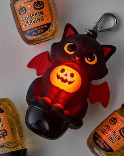 porta gel gatito con calabaza