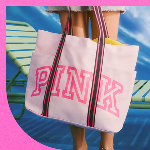 pink tote para playa