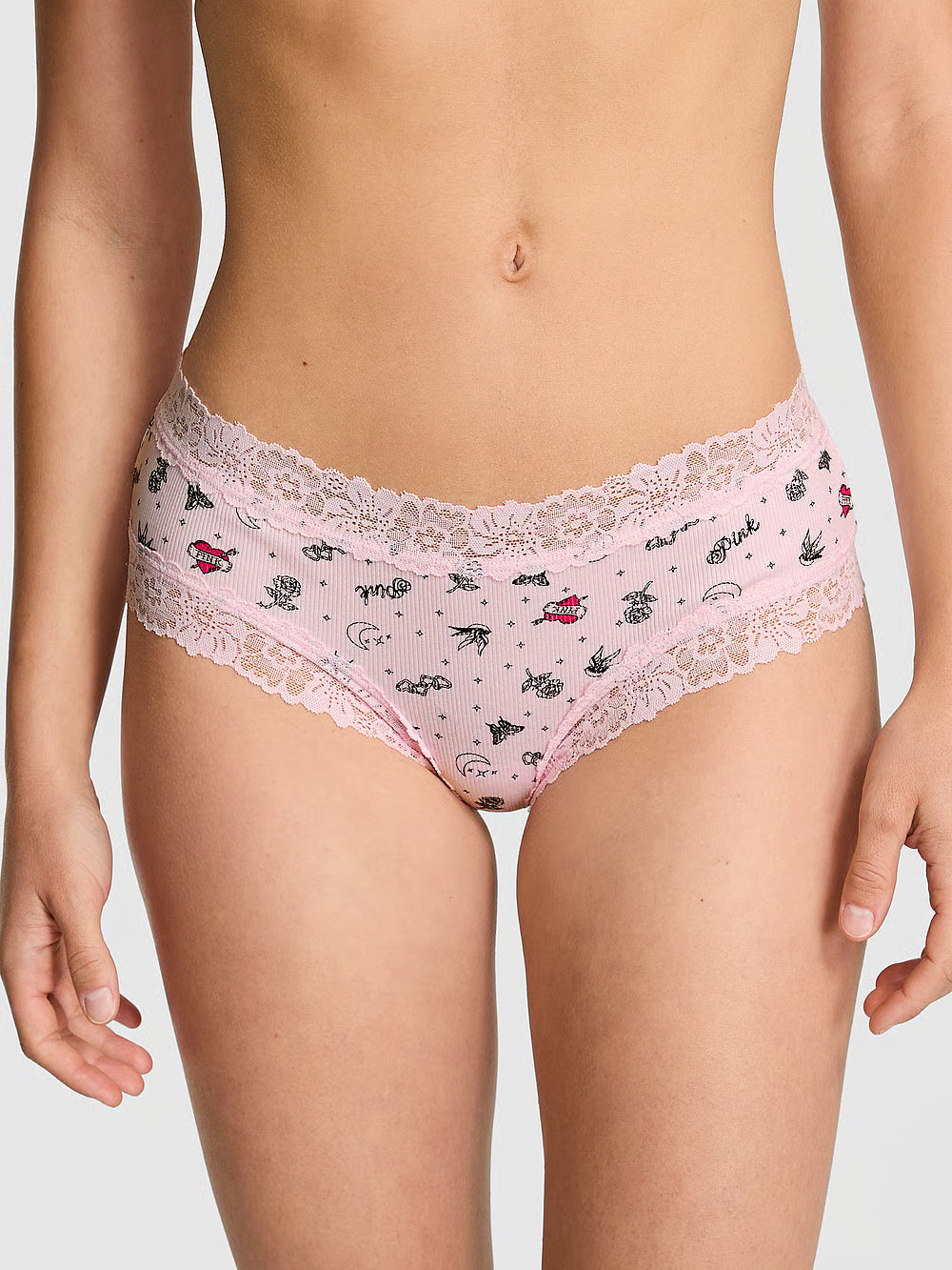 Panti cheeky con ribete de encaje Wink