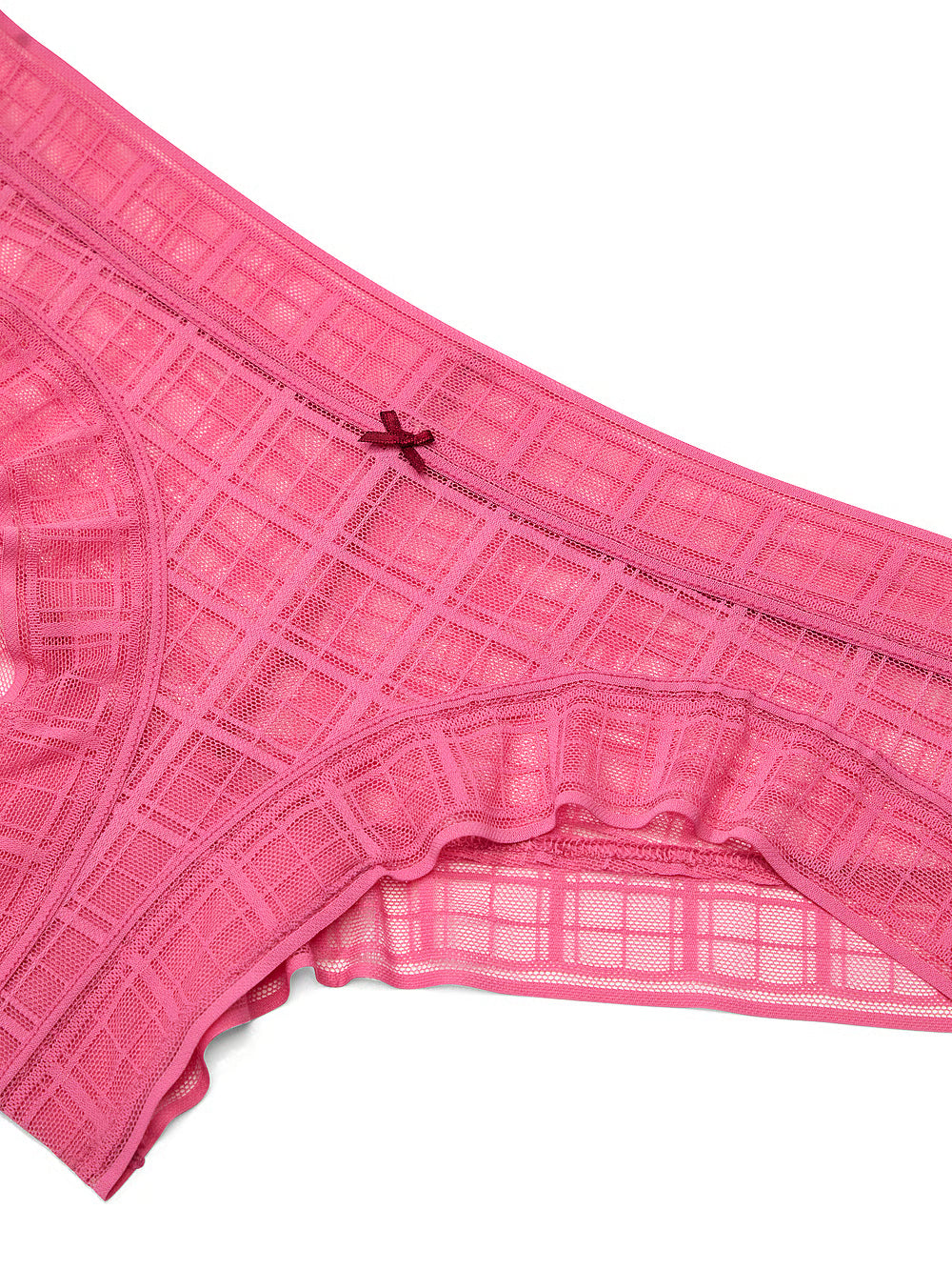 Panti cheeky de encaje con cuadros