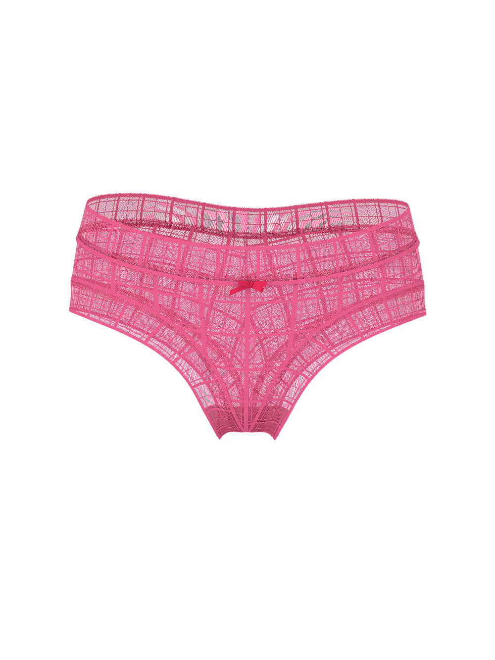 Panti cheeky de encaje con cuadros