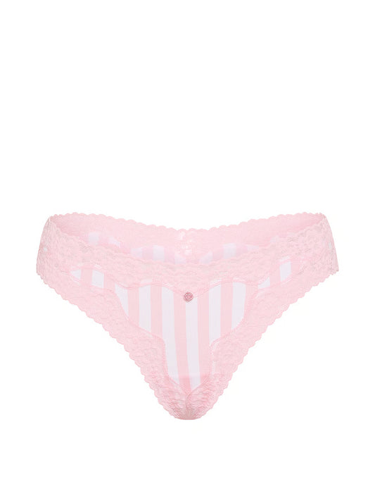 Panti colaless de algodón con cintura de encaje