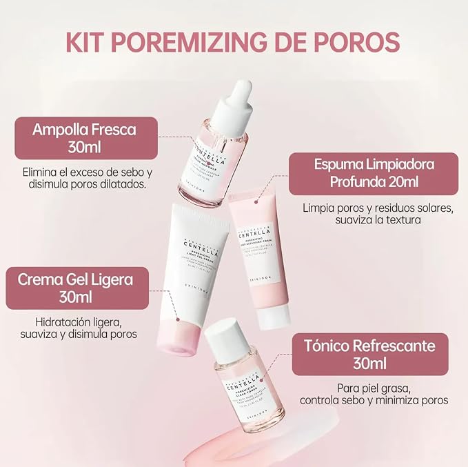SKIN1004- Kit de viaje para poros con centella de Madagascar