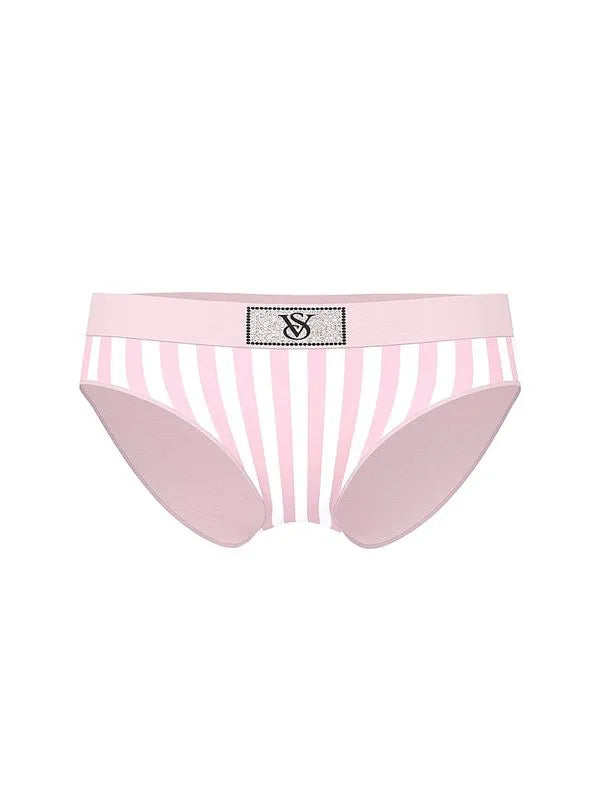 Logo Cotton Shine Patch Hiphugger Panty