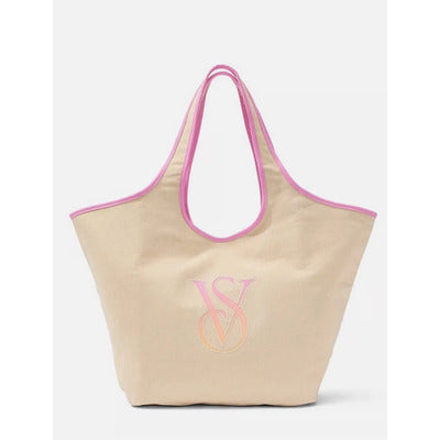 tote bag beige con rosa