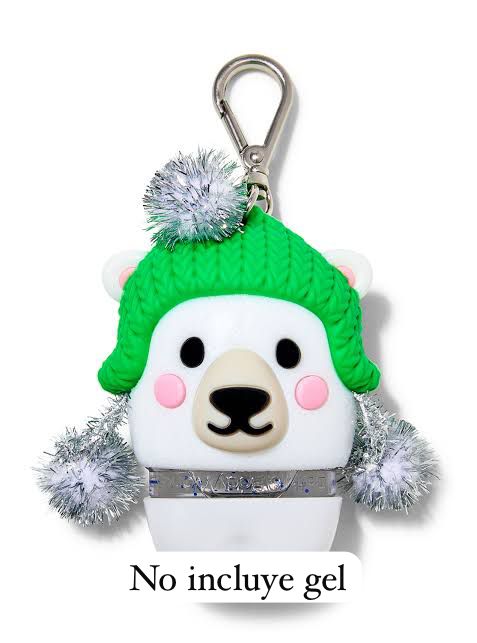 Porta gel Oso polar con gorrito