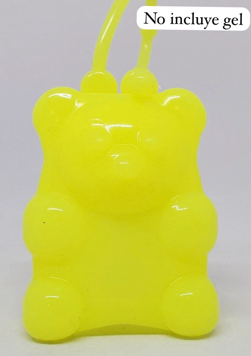 porta gel  osito de Goma amarillo