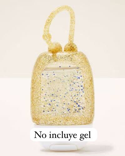 porta gel sencillo dorado