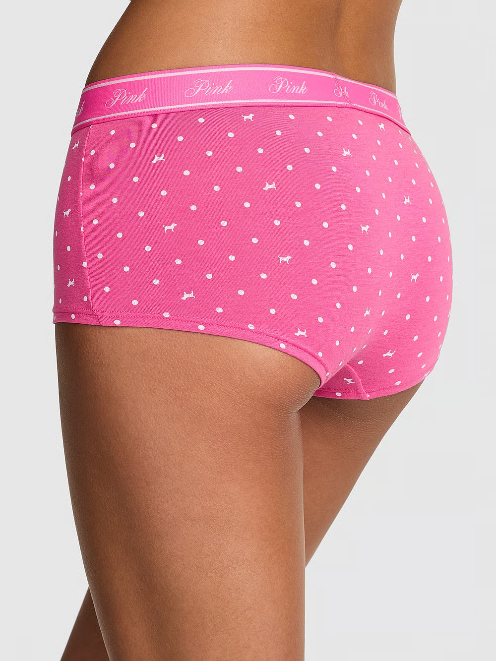 Panti estilo boyshort de algodón con logo