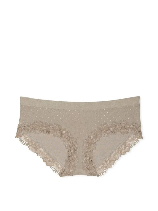 Panty Hiphugger Sin Costuras con Ribete de Encaje