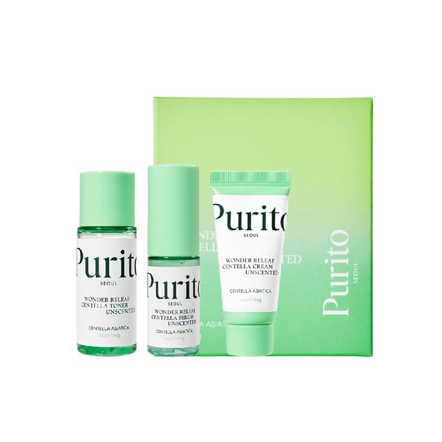 Purito SEOUL - Set de viaje de la línea sin fragancia Centella Unscented MINI