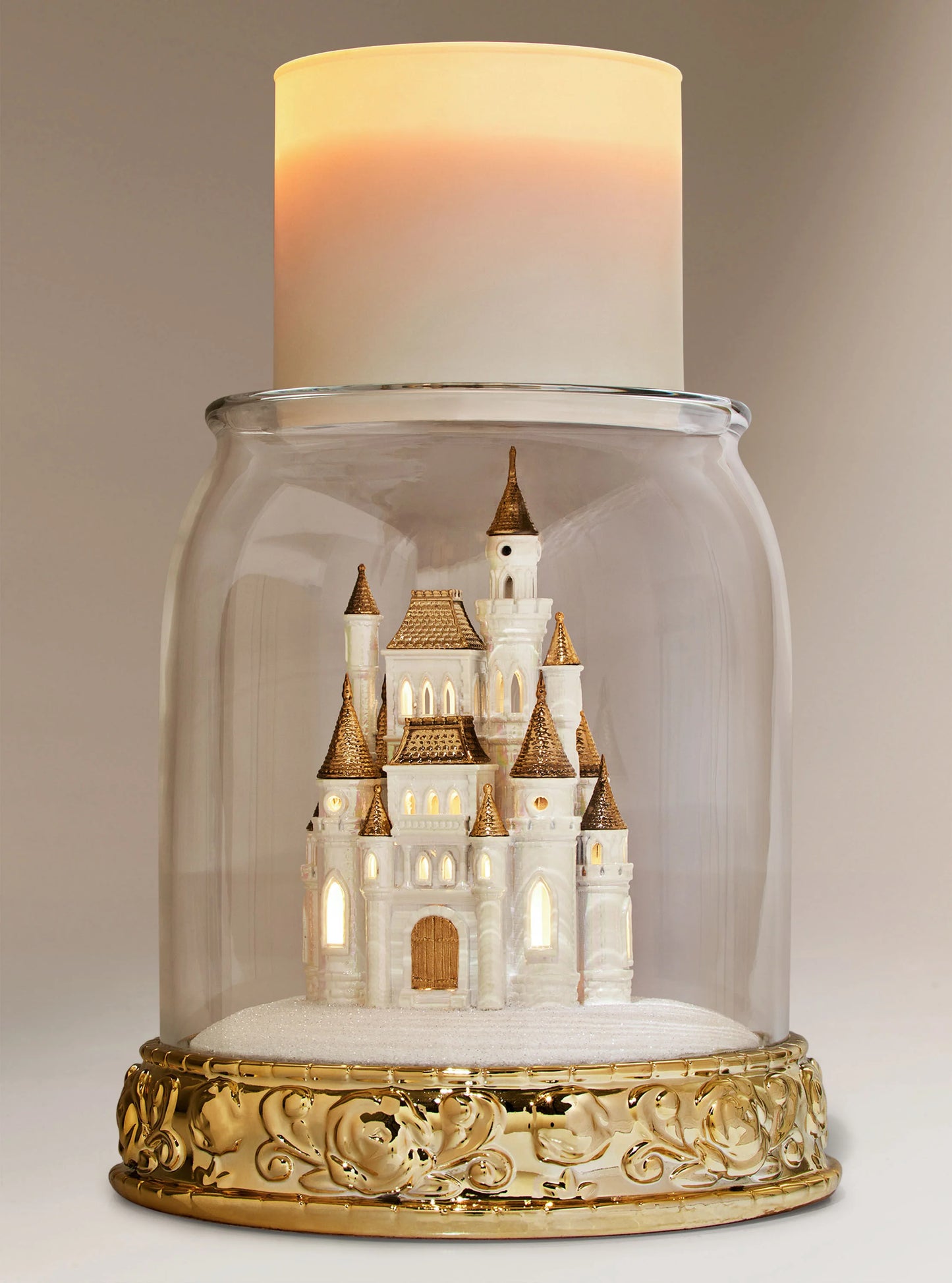 Disney princess castillo porta vela