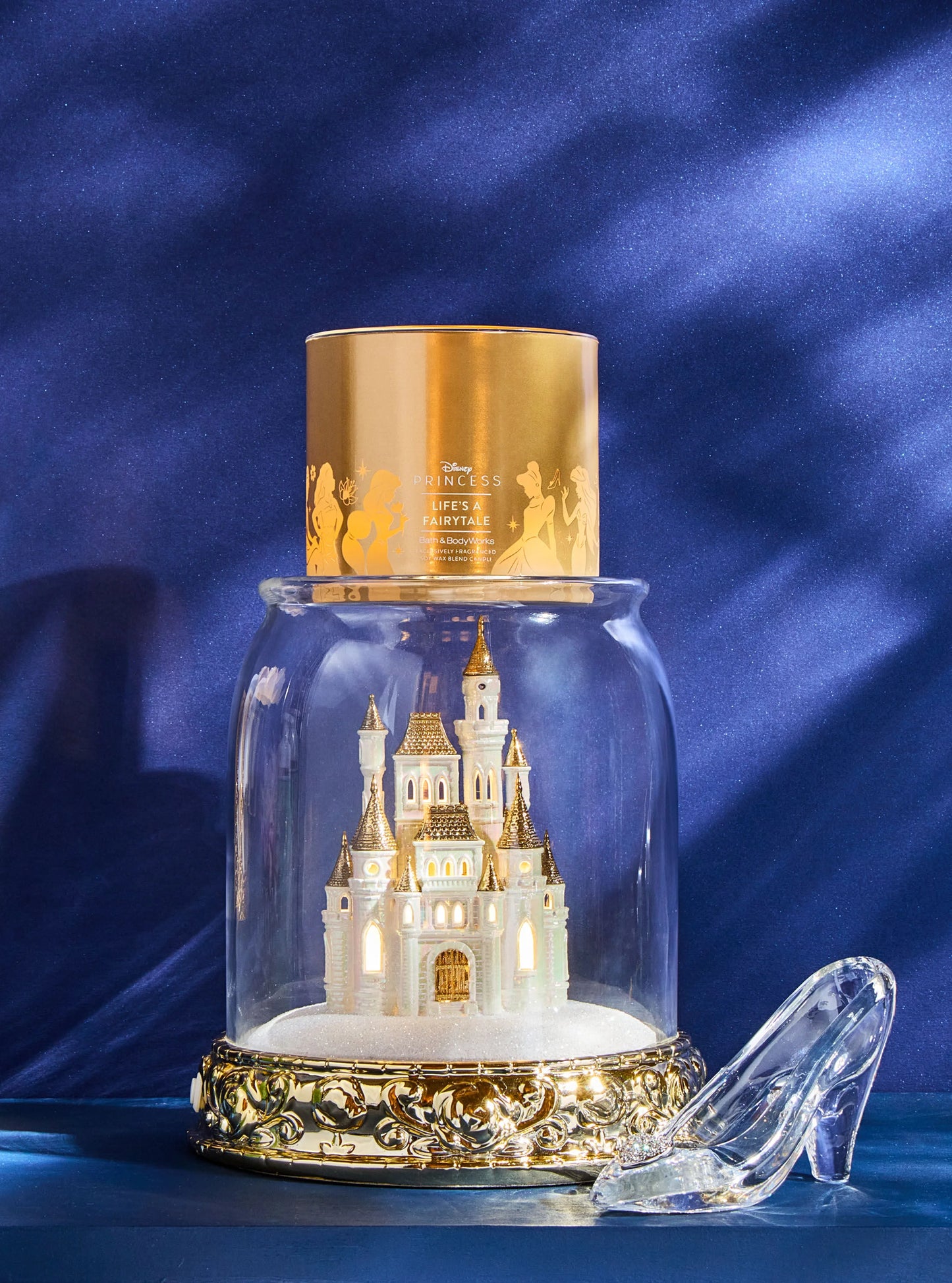 Disney princess castillo porta vela