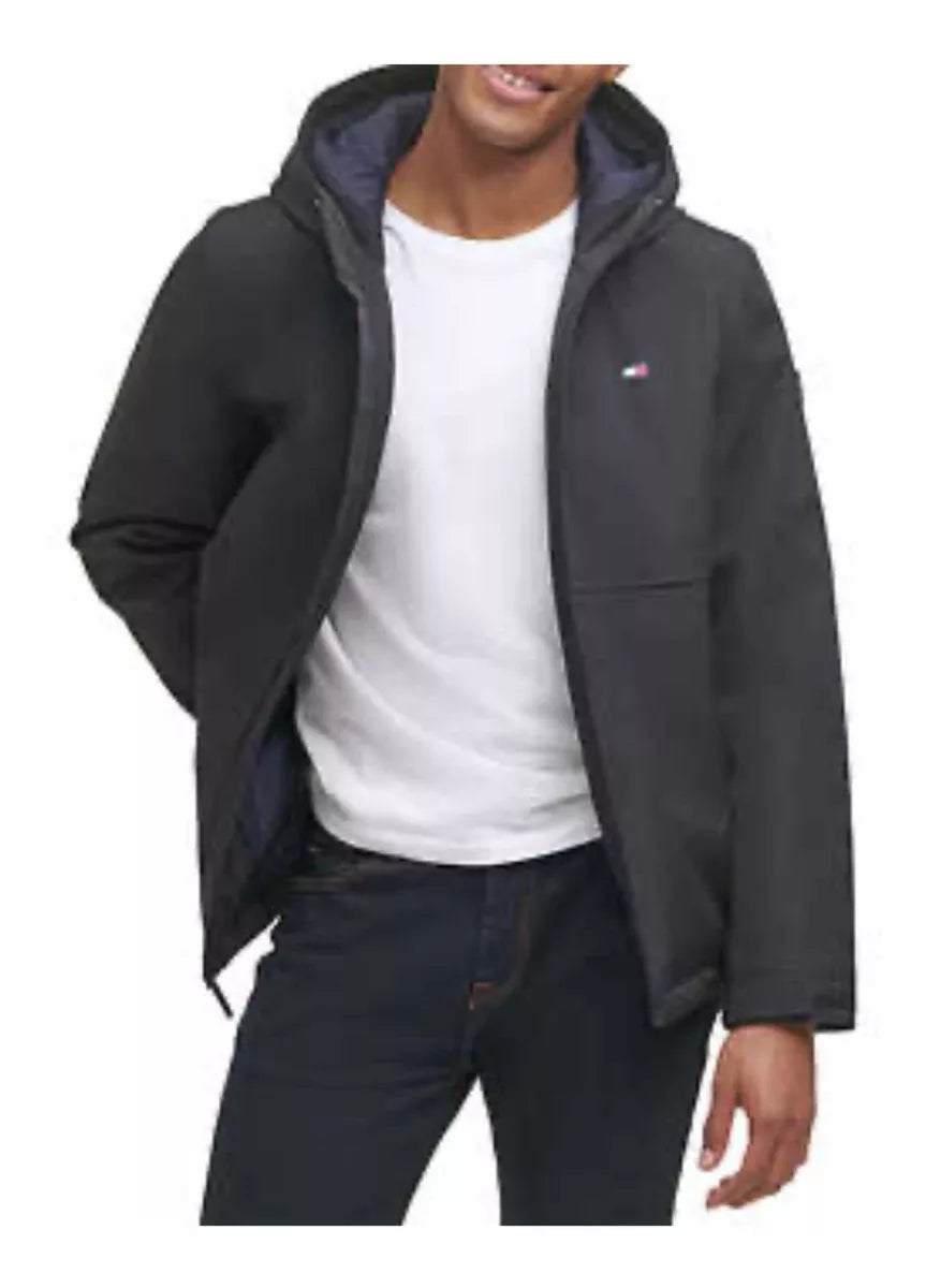 Chamarra tommy hilfiger hombre gris sale