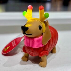 Porta gel perro salchicha con luces